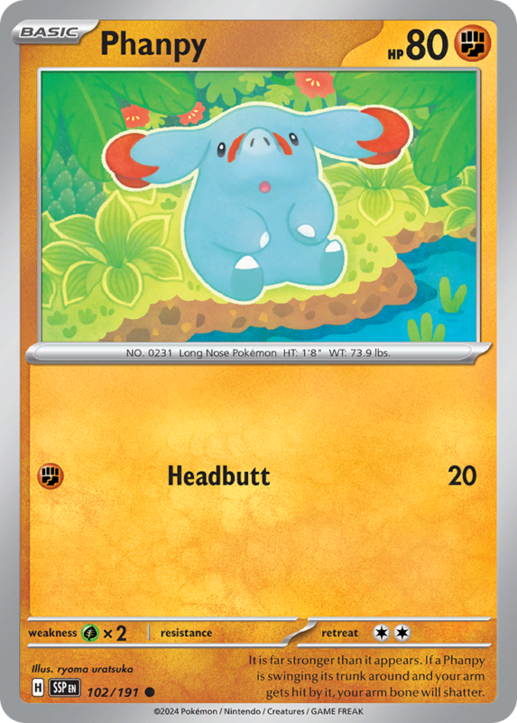 Phanpy — sv8 102 — Pokémon TCG