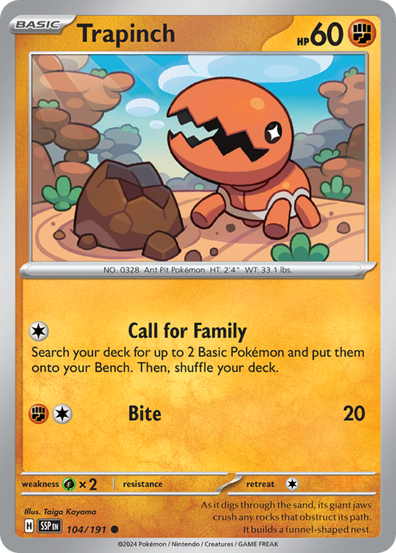 Trapinch — sv8 104 — Pokémon TCG