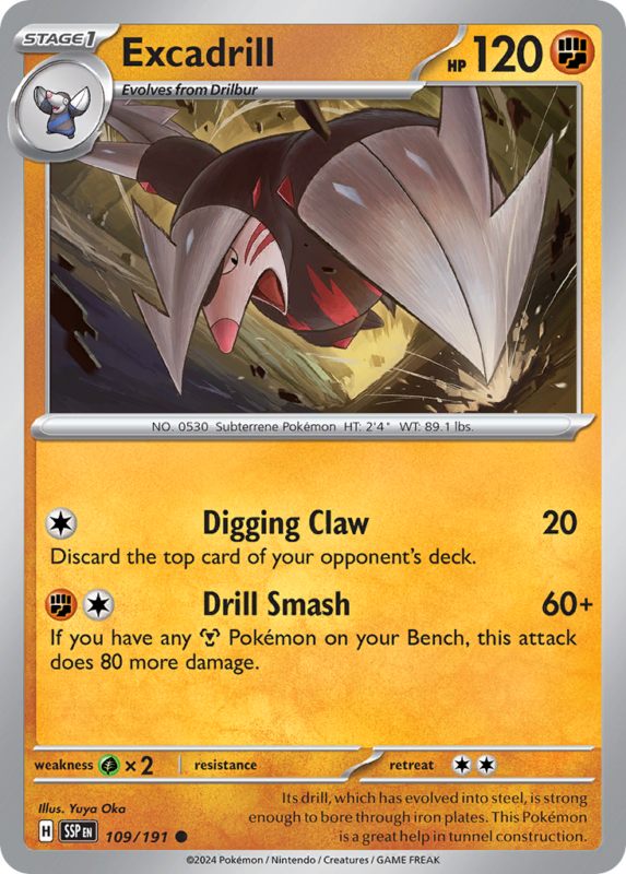 Excadrill — sv8 109 — Pokémon TCG