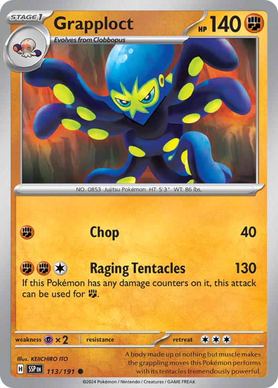 Grapploct — sv8 113 — Pokémon TCG