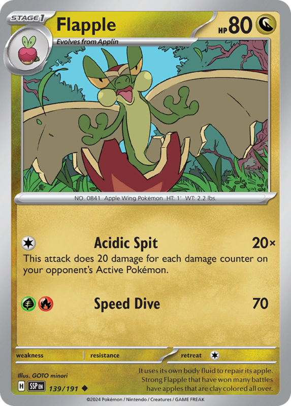 Flapple — sv8 139 — Pokémon TCG