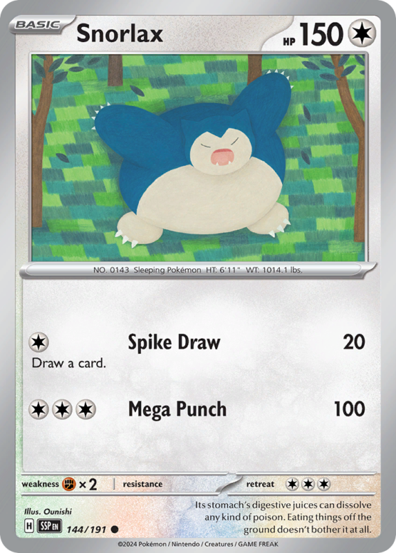 Snorlax — sv8 144 — Pokémon TCG