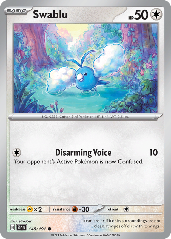 Swablu — sv8 148 — Pokémon TCG