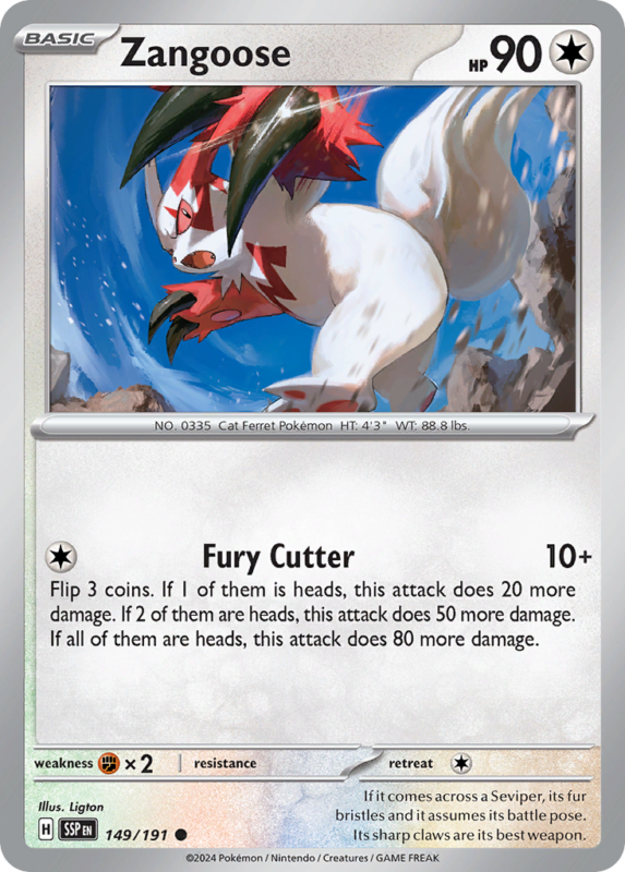 Zangoose — sv8 149 — Pokémon TCG