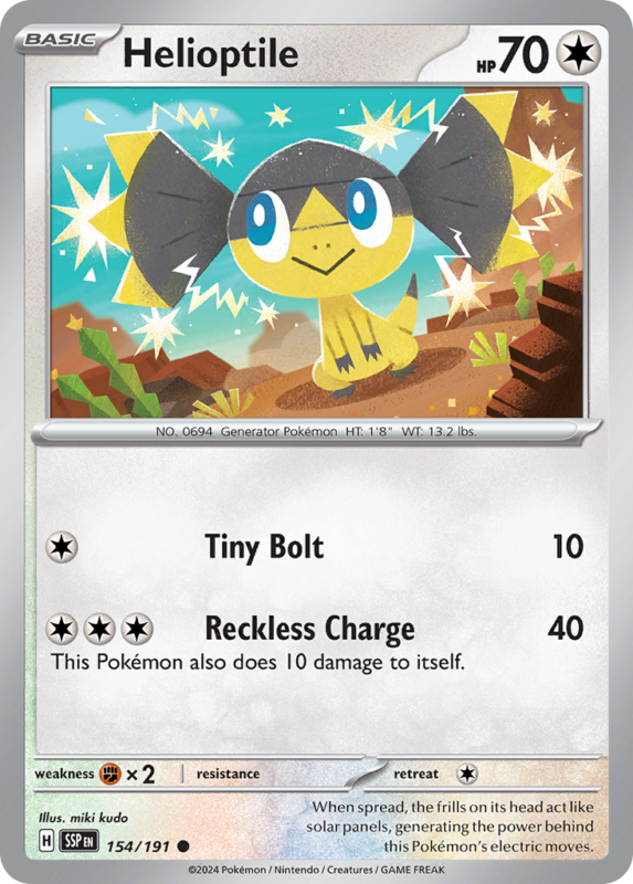 Helioptile — sv8 154 — Pokémon TCG