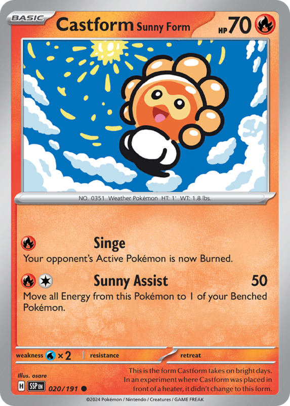 Castform Sunny Form — sv8 20 — Pokémon TCG