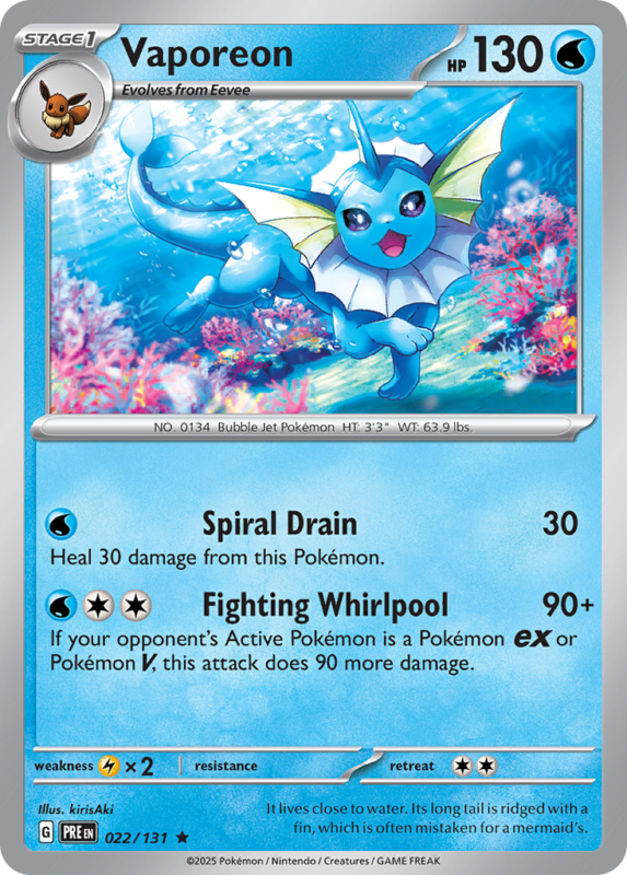 Vaporeon — sv8pt5 22 — Pokémon TCG