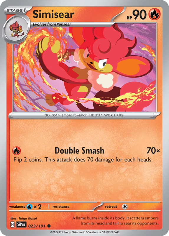 Simisear — sv8 23 — Pokémon TCG