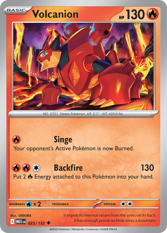 Volcanion — me1 25 — Pokémon TCG