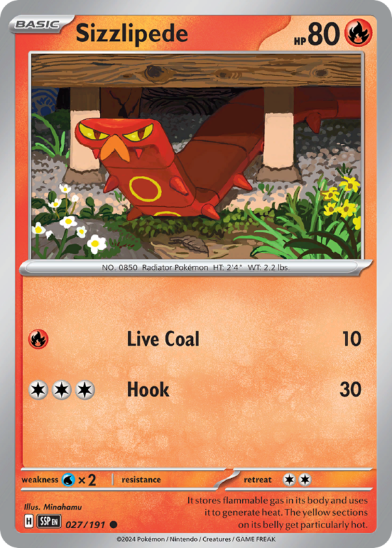 Sizzlipede — sv8 27 — Pokémon TCG
