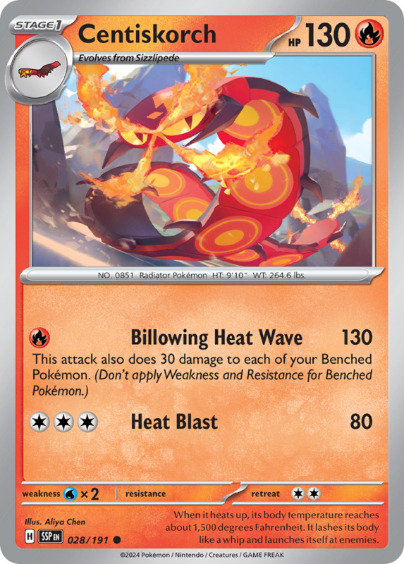 Centiskorch — sv8 28 — Pokémon TCG