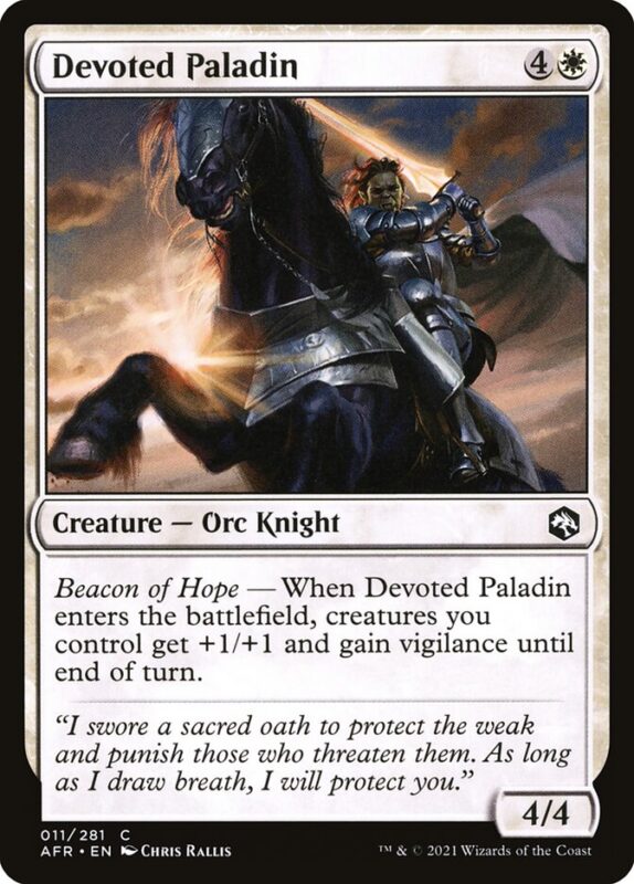 Devoted Paladin — afr 11 — Magic The Gathering TCG