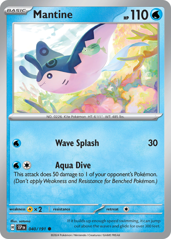 Mantine — sv8 40 — Pokémon TCG