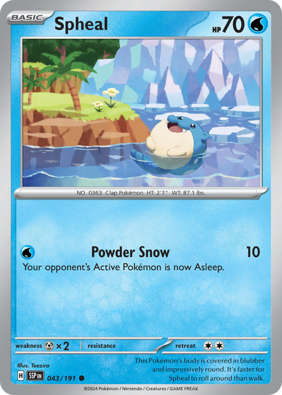 Spheal — sv8 43 — Pokémon TCG