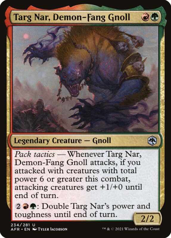 Targ Nar, Demon-Fang Gnoll — afr 234 — Magic The Gathering TCG