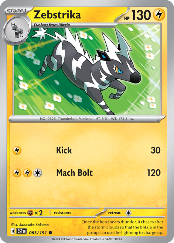 Zebstrika — sv8 63 — Pokémon TCG