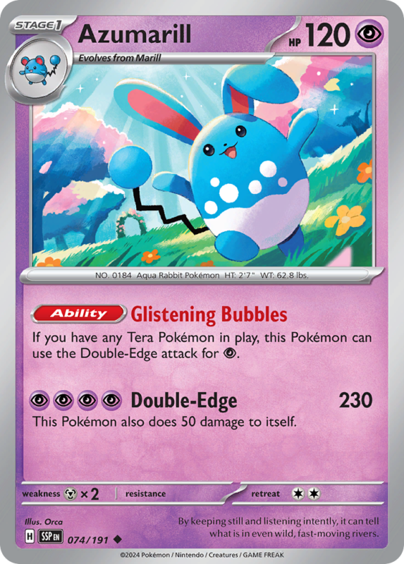 Azumarill — sv8 74 — Pokémon TCG