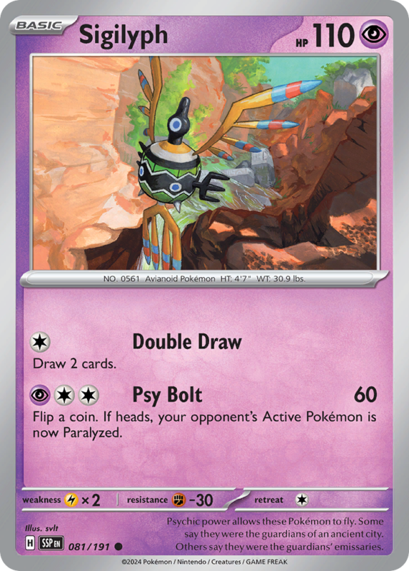 Sigilyph — sv8 81 — Pokémon TCG