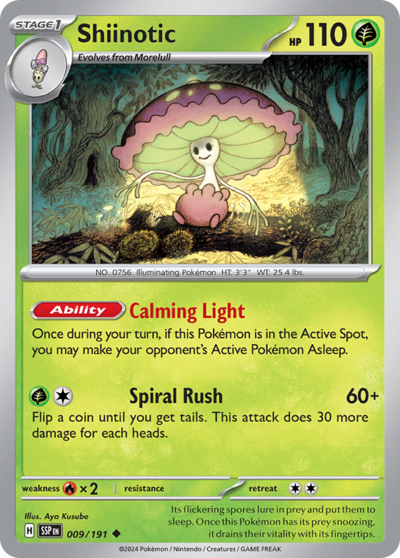 Shiinotic — sv8 9 — Pokémon TCG