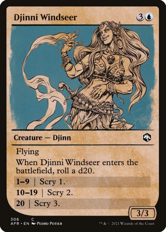 Djinni Windseer — afr 306 — Magic The Gathering TCG