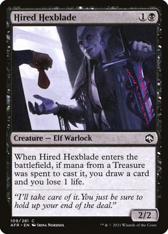 Hired Hexblade — afr 109 — Magic The Gathering TCG