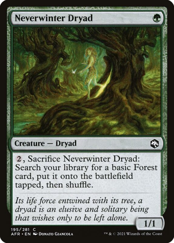 Neverwinter Dryad — afr 195 — Magic The Gathering TCG