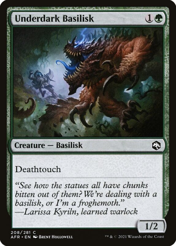 Underdark Basilisk — afr 208 — Magic The Gathering TCG