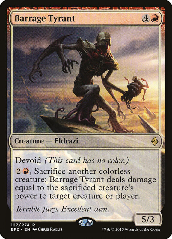 Barrage Tyrant — bfz 127 — Magic The Gathering TCG