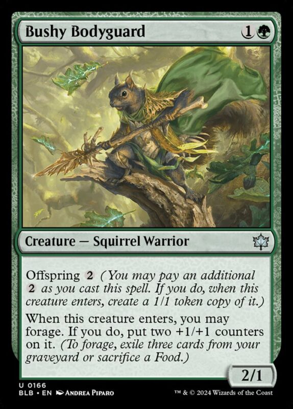 Bushy Bodyguard — blb 166 — Magic The Gathering TCG