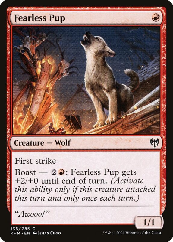Fearless Pup — khm 136 — Magic The Gathering TCG
