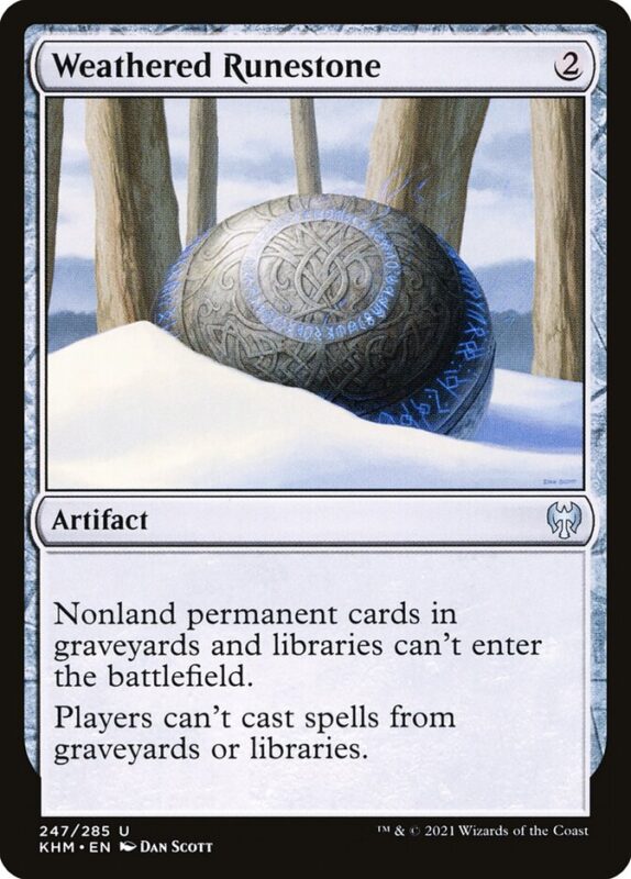 Weathered Runestone — khm 247 — Magic The Gathering TCG