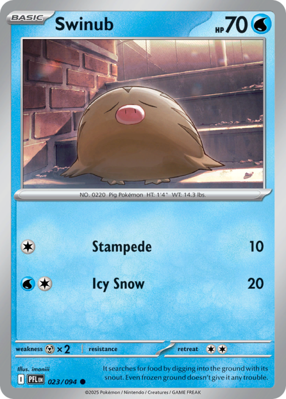 Swinub — me2 23 — Pokémon TCG
