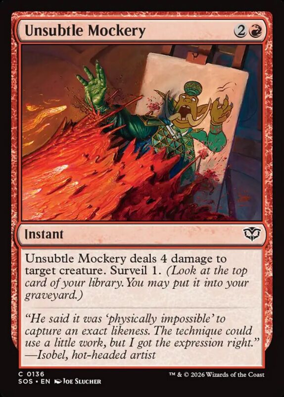 Unsubtle Mockery — sos 136 — Magic The Gathering TCG