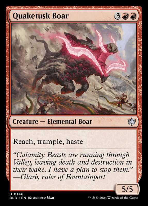 Quaketusk Boar — blb 146 — Magic The Gathering TCG