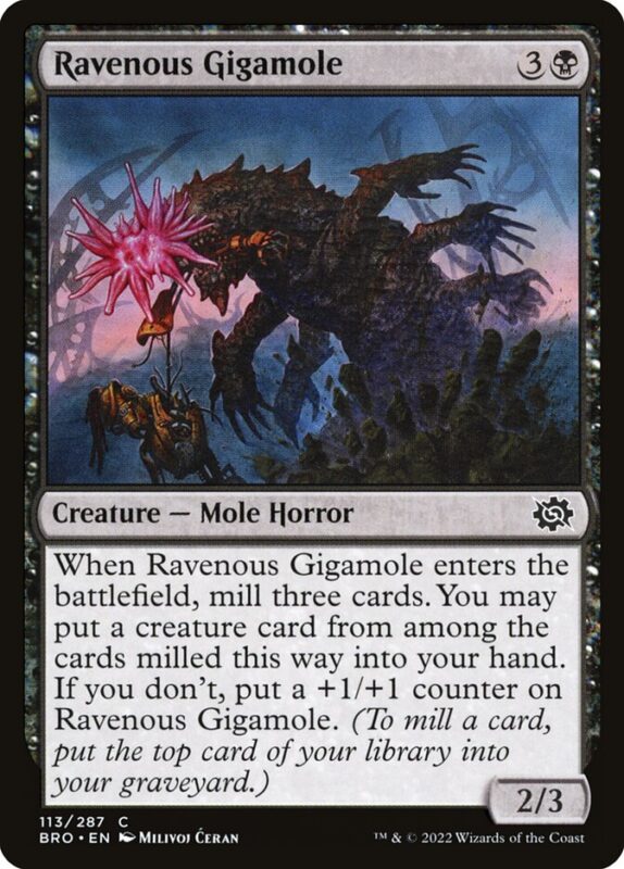 Ravenous Gigamole — bro 113 — Magic The Gathering TCG