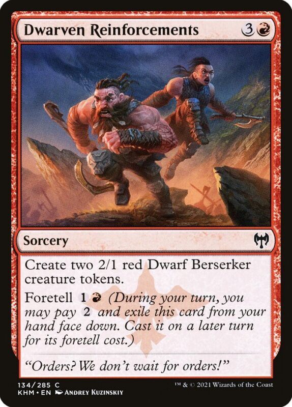 Dwarven Reinforcements — khm 134 — Magic The Gathering TCG