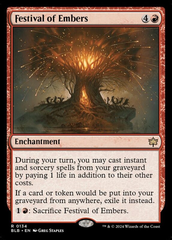 Festival of Embers — blb 134 — Magic The Gathering TCG