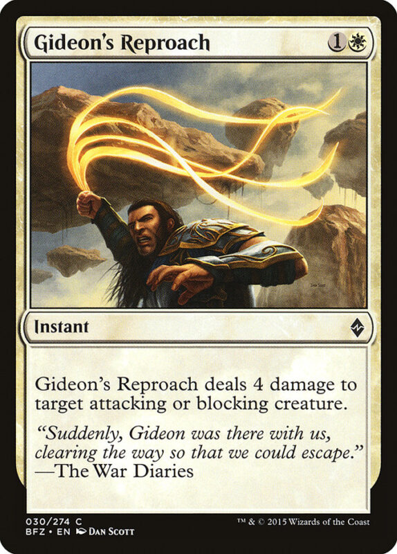 Gideon's Reproach — bfz 30 — Magic The Gathering TCG