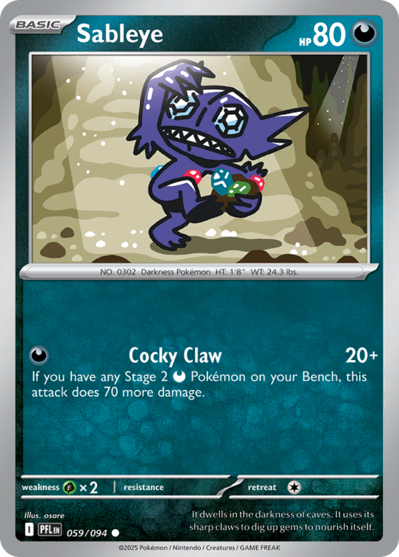 Sableye — me2 59 — Pokémon TCG
