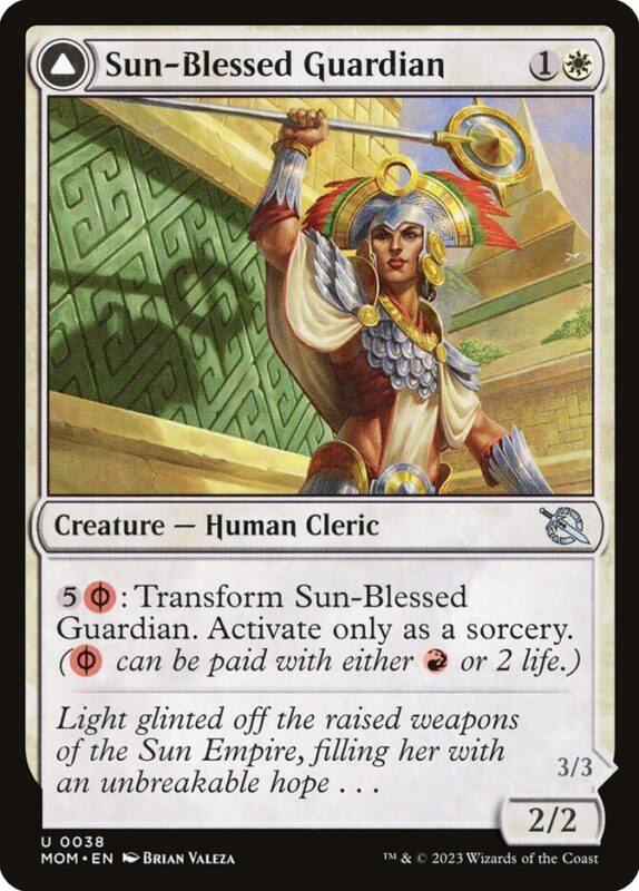 Sun-Blessed Guardian // Furnace-Blessed Conqueror — mom 38 — Magic The Gathering TCG