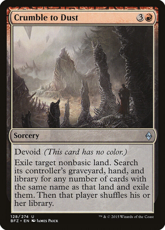 Crumble to Dust — bfz 128 — Magic The Gathering TCG