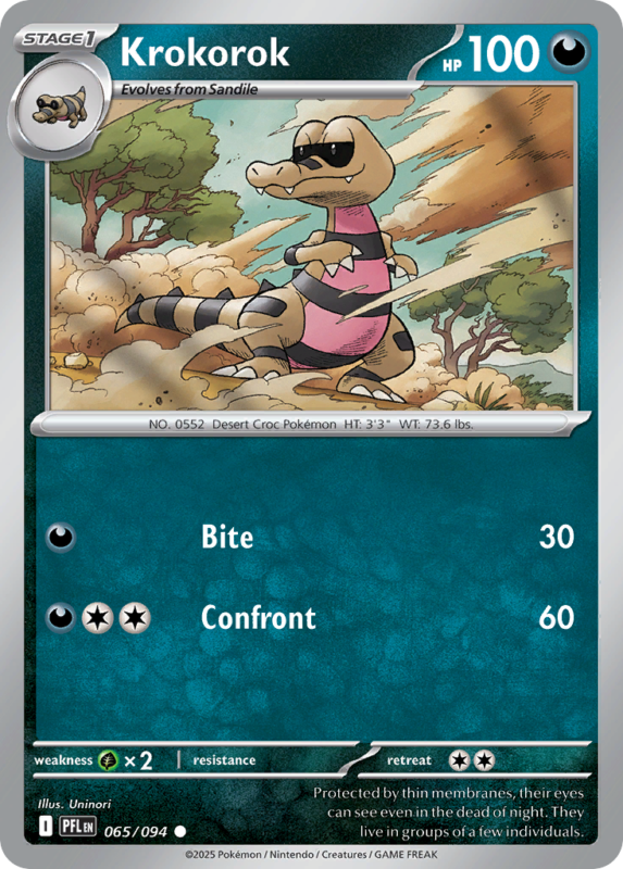 Krokorok — me2 65 — Pokémon TCG