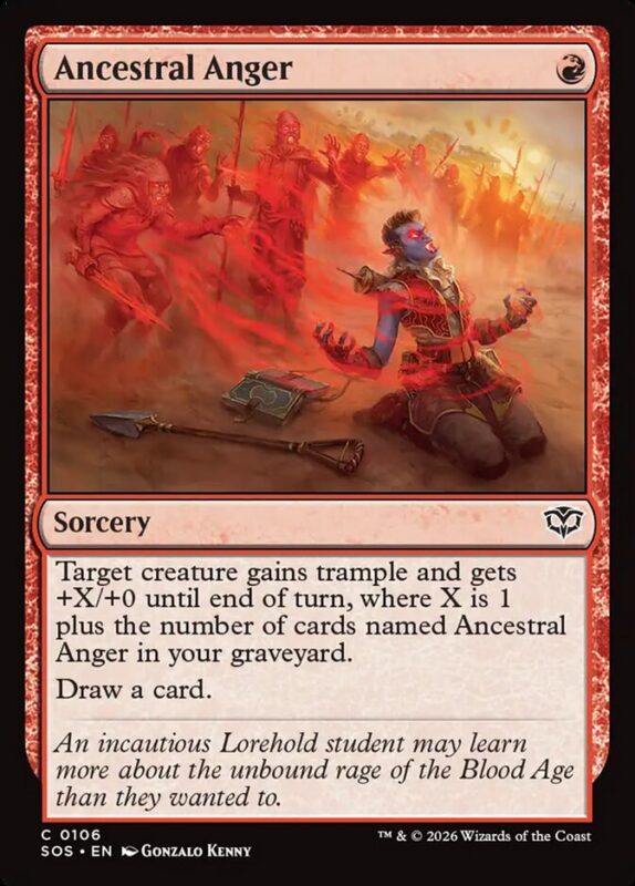 Ancestral Anger — sos 106 — Magic The Gathering TCG