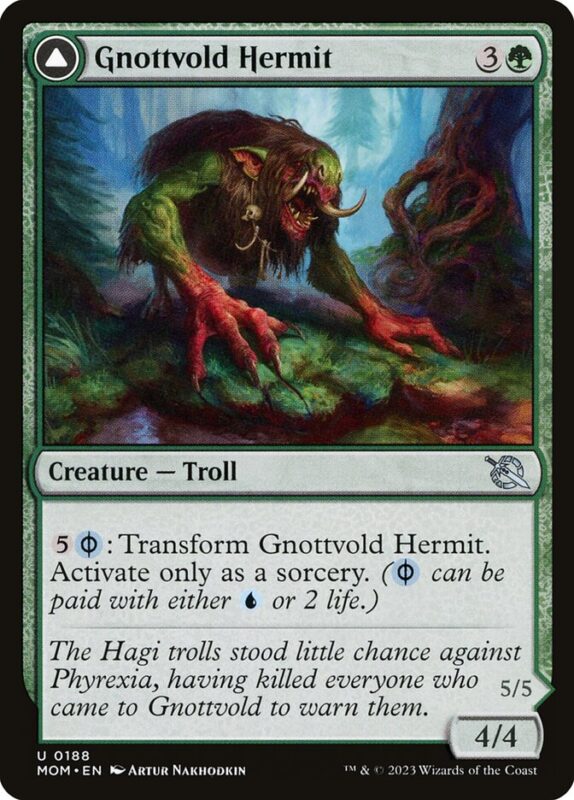 Gnottvold Hermit // Chrome Host Hulk — mom 188 — Magic The Gathering TCG