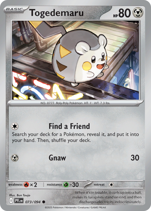 Togedemaru — me2 73 — Pokémon TCG