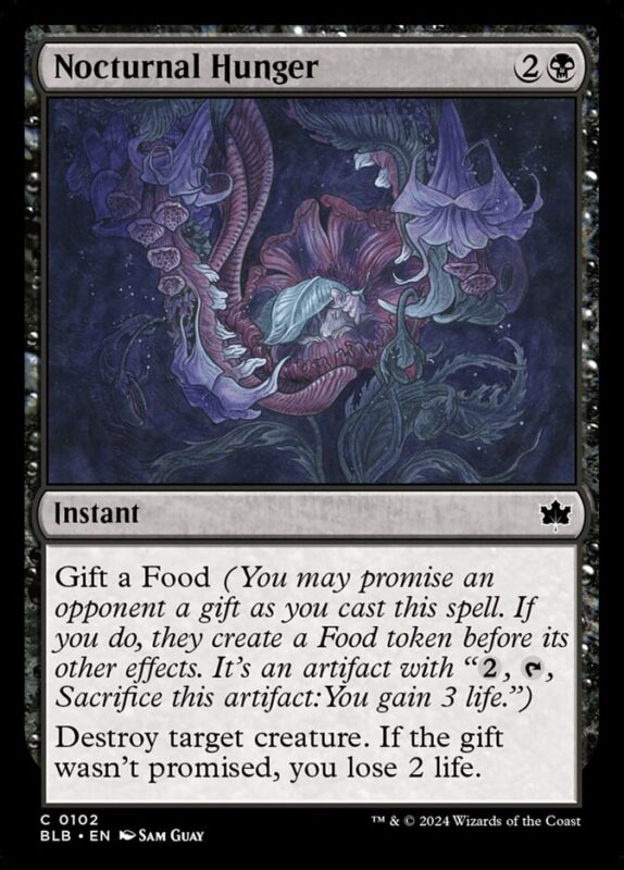 Nocturnal Hunger — blb 102 — Magic The Gathering TCG