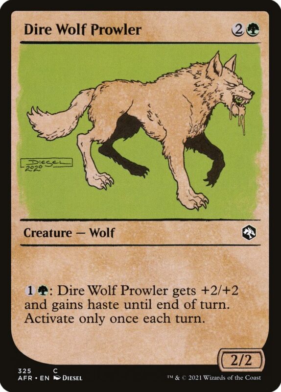 Dire Wolf Prowler — afr 325 — Magic The Gathering TCG