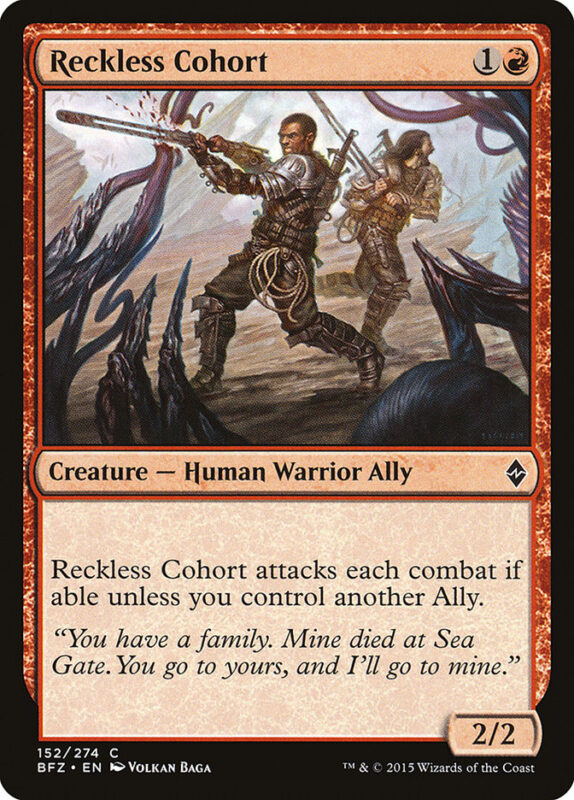 Reckless Cohort — bfz 152 — Magic The Gathering TCG