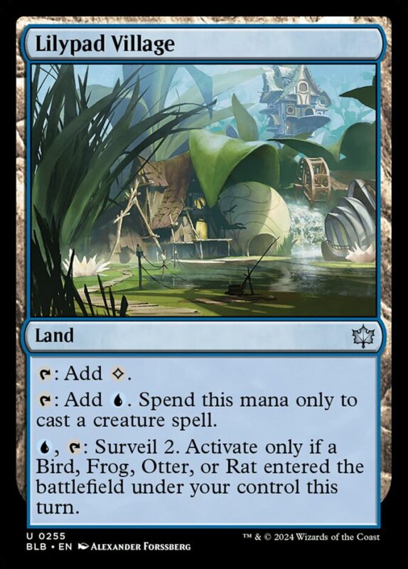 Lilypad Village — blb 255 — Magic The Gathering TCG
