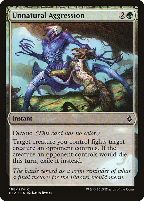 Unnatural Aggression — bfz 168 — Magic The Gathering TCG
